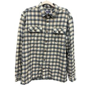 Patagonia Flannel Shirt Mens Large Plaid Organic Cotton Button Down